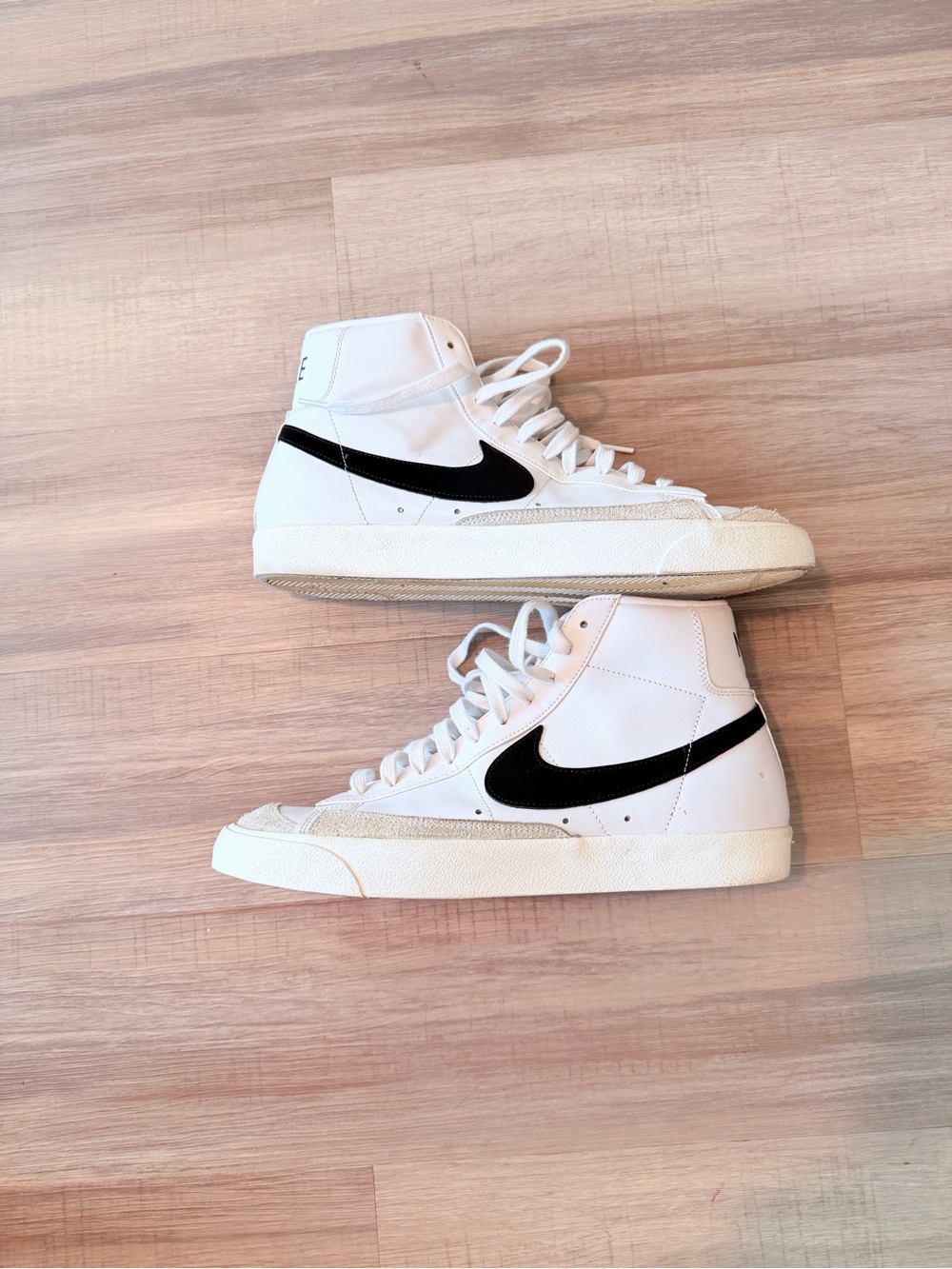 Nike Blazer Mid 77 | White & Black | Leather High Top Sneakers | Size 12